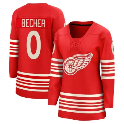 Women's Ondrej Becher Detroit Red Wings Centennial Jersey - Red Breakaway