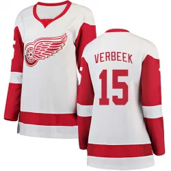 Women's Pat Verbeek Detroit Red Wings Away Jersey - White Breakaway