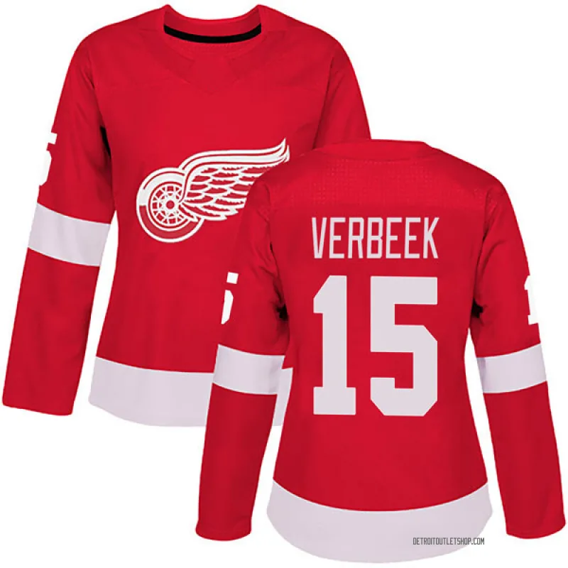 Women's Pat Verbeek Detroit Red Wings Home Jersey - Red Authentic