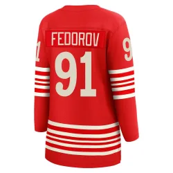 Women's Sergei Fedorov Detroit Red Wings Centennial Jersey - Red Breakaway
