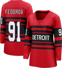 Women's Sergei Fedorov Detroit Red Wings Special Edition 2.0 Jersey - Red Breakaway