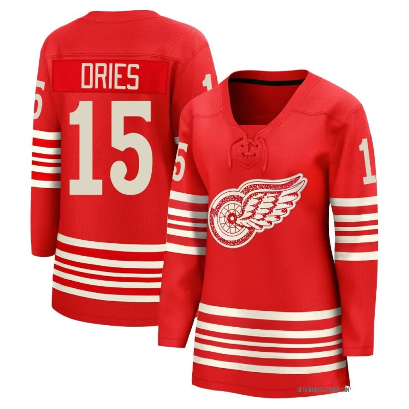 Women's Sheldon Dries Detroit Red Wings Centennial Jersey - Red Breakaway