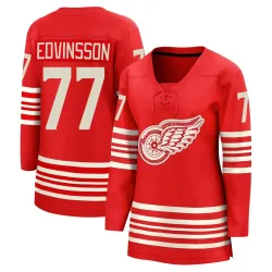 Women's Simon Edvinsson Detroit Red Wings Centennial Jersey - Red Breakaway