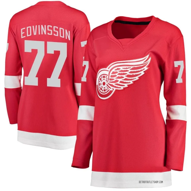 Women's Simon Edvinsson Detroit Red Wings Home Jersey - Red Breakaway