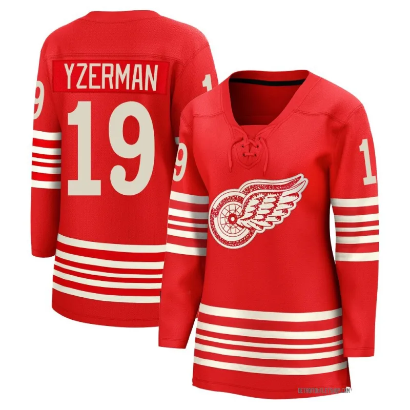 Women's Steve Yzerman Detroit Red Wings Centennial Jersey - Red Breakaway