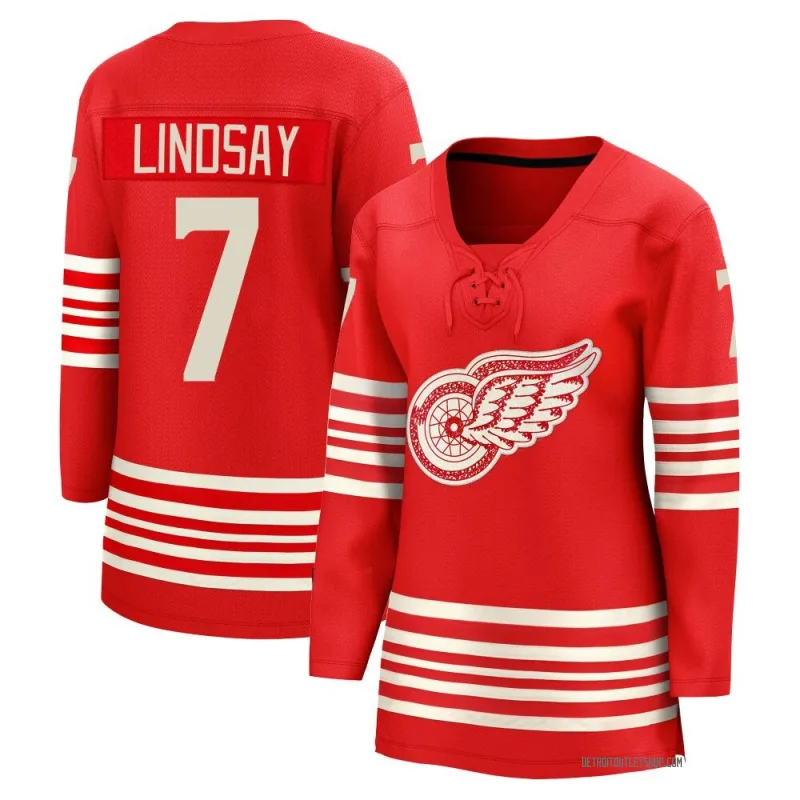 Women's Ted Lindsay Detroit Red Wings Centennial Jersey - Red Breakaway