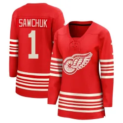 Women's Terry Sawchuk Detroit Red Wings Centennial Jersey - Red Breakaway