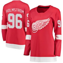 Women's Tomas Holmstrom Detroit Red Wings Home Jersey - Red Breakaway