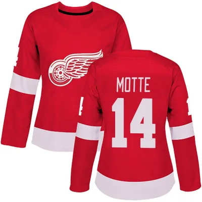 Women's Tyler Motte Detroit Red Wings Home Jersey - Red Authentic