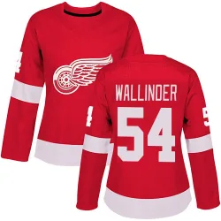 Women's William Wallinder Detroit Red Wings Home Jersey - Red Authentic