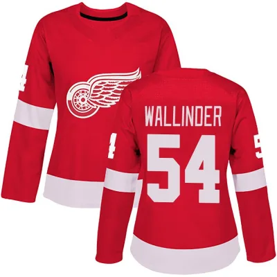 Women's William Wallinder Detroit Red Wings Home Jersey - Red Authentic