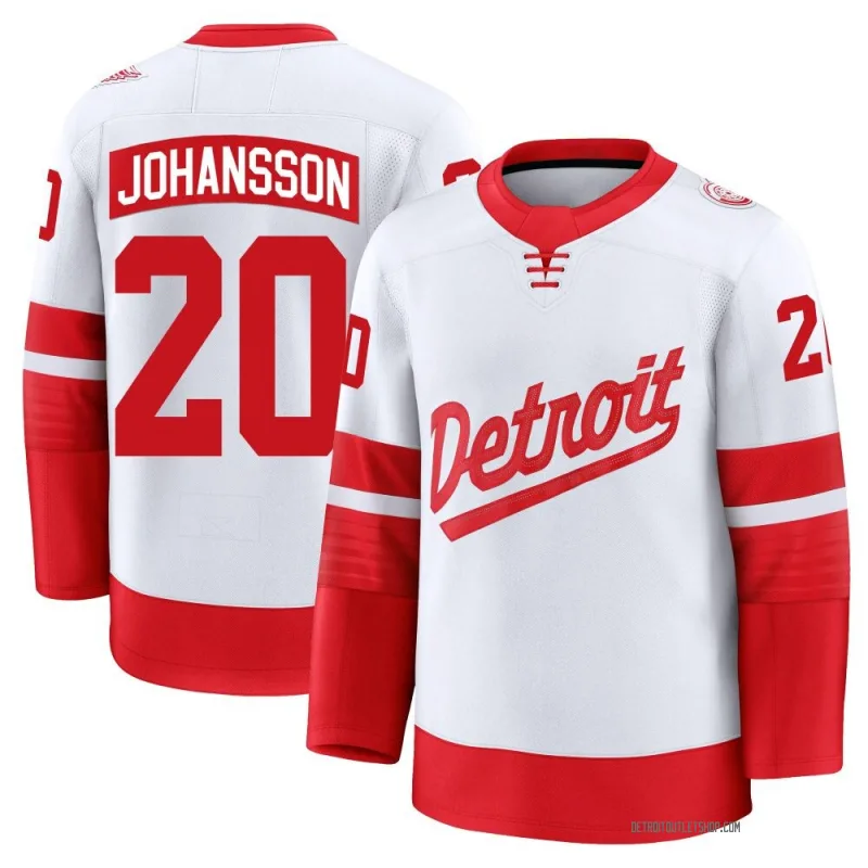 Youth Albert Johansson Detroit Red Wings 2025 Stadium Series Jersey - White Premium