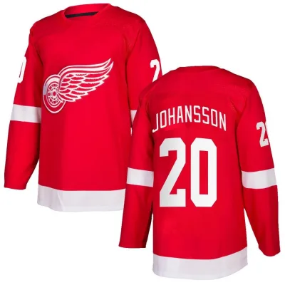 Youth Albert Johansson Detroit Red Wings Home Jersey - Red Authentic