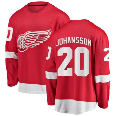 Youth Albert Johansson Detroit Red Wings Home Jersey - Red Breakaway