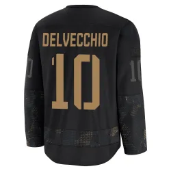 Youth Alex Delvecchio Detroit Red Wings 2024 Military Appreciation Practice Jersey - Black Premium