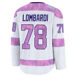 Youth Amadeus Lombardi Detroit Red Wings 2024 Hockey Fights Cancer Practice Jersey - White Premium