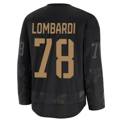 Youth Amadeus Lombardi Detroit Red Wings 2024 Military Appreciation Practice Jersey - Black Premium