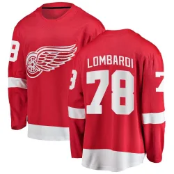 Youth Amadeus Lombardi Detroit Red Wings Home Jersey - Red Breakaway