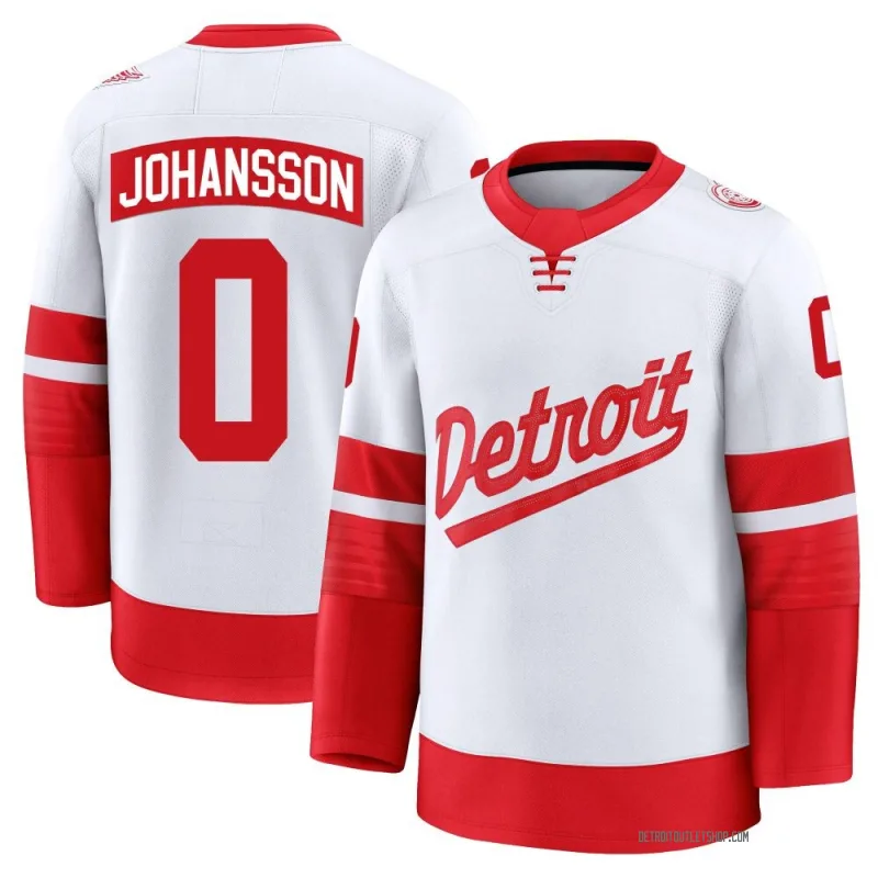 Youth Anton Johansson Detroit Red Wings 2025 Stadium Series Jersey - White Premium