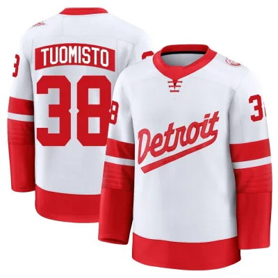 Youth Antti Tuomisto Detroit Red Wings 2025 Stadium Series Jersey - White Premium