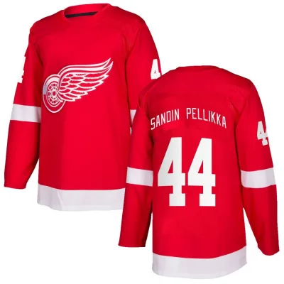 Youth Axel Sandin Pellikka Detroit Red Wings Home Jersey - Red Authentic
