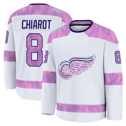 Youth Ben Chiarot Detroit Red Wings 2024 Hockey Fights Cancer Practice Jersey - White Premium