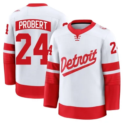 Youth Bob Probert Detroit Red Wings 2025 Stadium Series Jersey - White Premium