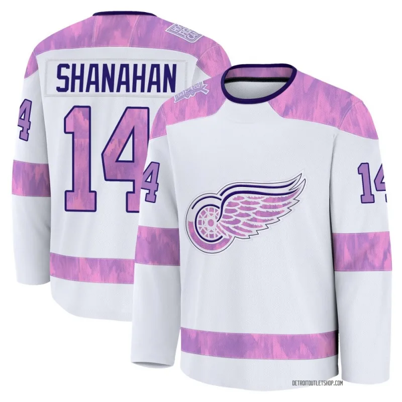 Youth Brendan Shanahan Detroit Red Wings 2024 Hockey Fights Cancer Practice Jersey - White Premium