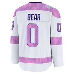 Youth Carter Bear Detroit Red Wings 2024 Hockey Fights Cancer Practice Jersey - White Premium