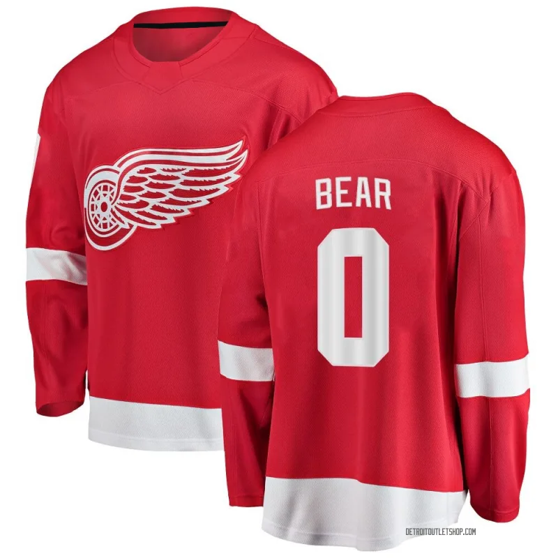 Youth Carter Bear Detroit Red Wings Home Jersey - Red Breakaway