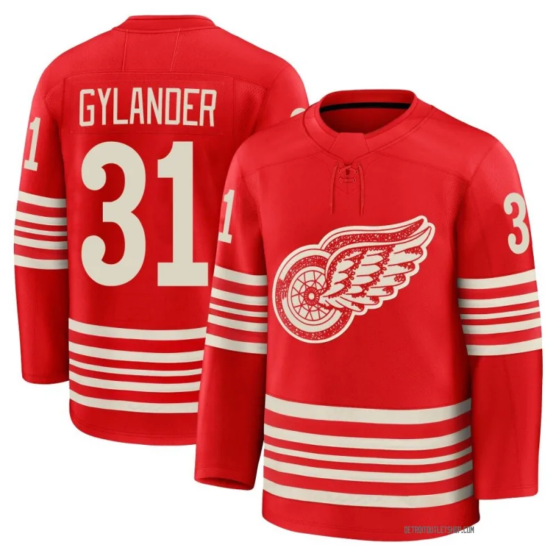 Youth Carter Gylander Detroit Red Wings Centennial Jersey - Red Premium