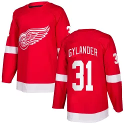 Youth Carter Gylander Detroit Red Wings Home Jersey - Red Authentic