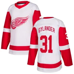 Youth Carter Gylander Detroit Red Wings Jersey - White Authentic
