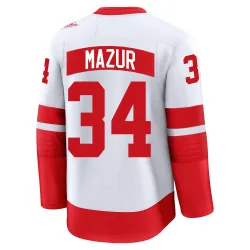 Youth Carter Mazur Detroit Red Wings 2025 Stadium Series Jersey - White Premium