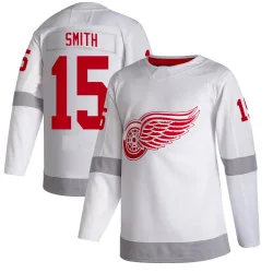 Youth Craig Smith Detroit Red Wings 2020/21 Reverse Retro Jersey - White Authentic