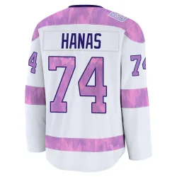 Youth Cross Hanas Detroit Red Wings 2024 Hockey Fights Cancer Practice Jersey - White Premium