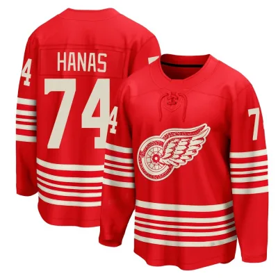 Youth Cross Hanas Detroit Red Wings Centennial Jersey - Red Breakaway