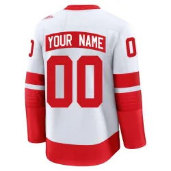 Youth Custom Detroit Red Wings 2025 Stadium Series Jersey - White Premium