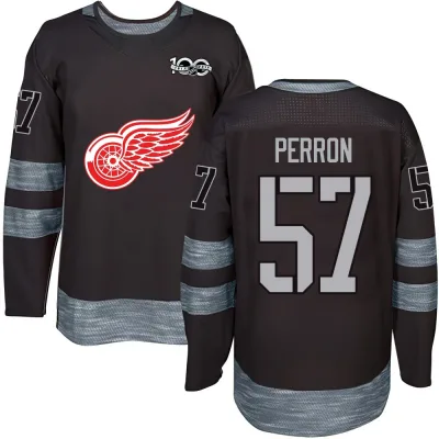 Youth David Perron Detroit Red Wings 1917-2017 100th Anniversary Jersey - Black Authentic