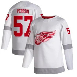 Youth David Perron Detroit Red Wings 2020/21 Reverse Retro Jersey - White Authentic