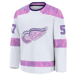 Youth David Perron Detroit Red Wings 2024 Hockey Fights Cancer Practice Jersey - White Premium