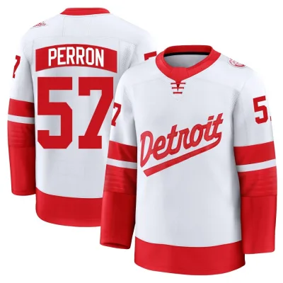 Youth David Perron Detroit Red Wings 2025 Stadium Series Jersey - White Premium
