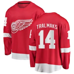 Youth Eduards Tralmaks Detroit Red Wings Home Jersey - Red Breakaway
