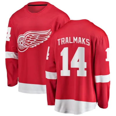 Youth Eduards Tralmaks Detroit Red Wings Home Jersey - Red Breakaway