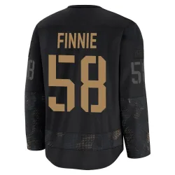 Youth Emmitt Finnie Detroit Red Wings 2024 Military Appreciation Practice Jersey - Black Premium