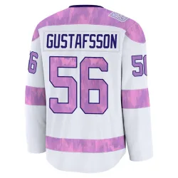 Youth Erik Gustafsson Detroit Red Wings 2024 Hockey Fights Cancer Practice Jersey - White Premium