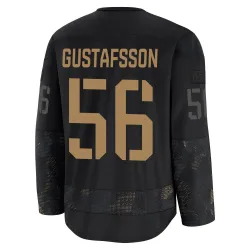 Youth Erik Gustafsson Detroit Red Wings 2024 Military Appreciation Practice Jersey - Black Premium