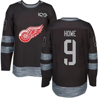 Youth Gordie Howe Detroit Red Wings 1917-2017 100th Anniversary Jersey - Black Authentic