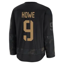Youth Gordie Howe Detroit Red Wings 2024 Military Appreciation Practice Jersey - Black Premium