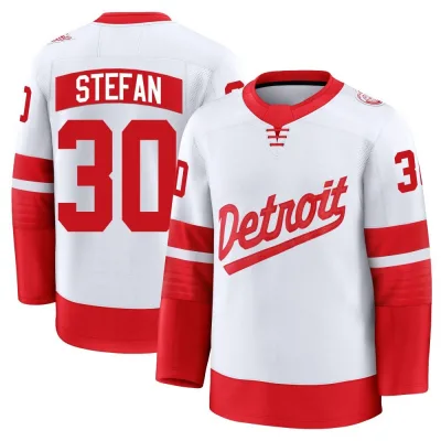 Youth Greg Stefan Detroit Red Wings 2025 Stadium Series Jersey - White Premium